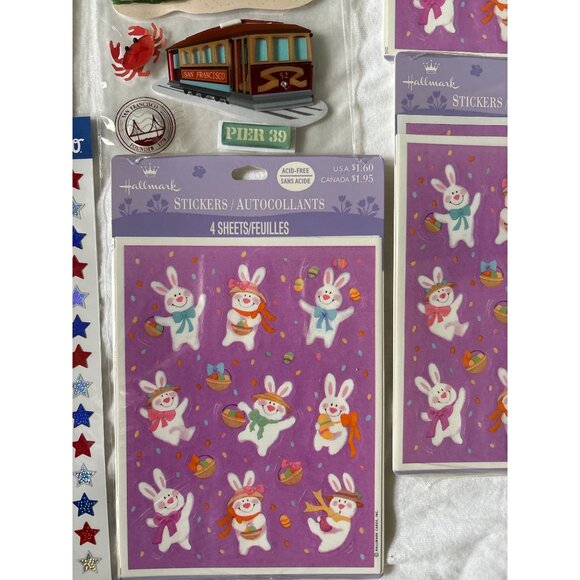 Sticker Scrap Book Acid-free Hallmark Easter Patriotic Alphabet San Francisco - Picture 7 of 15